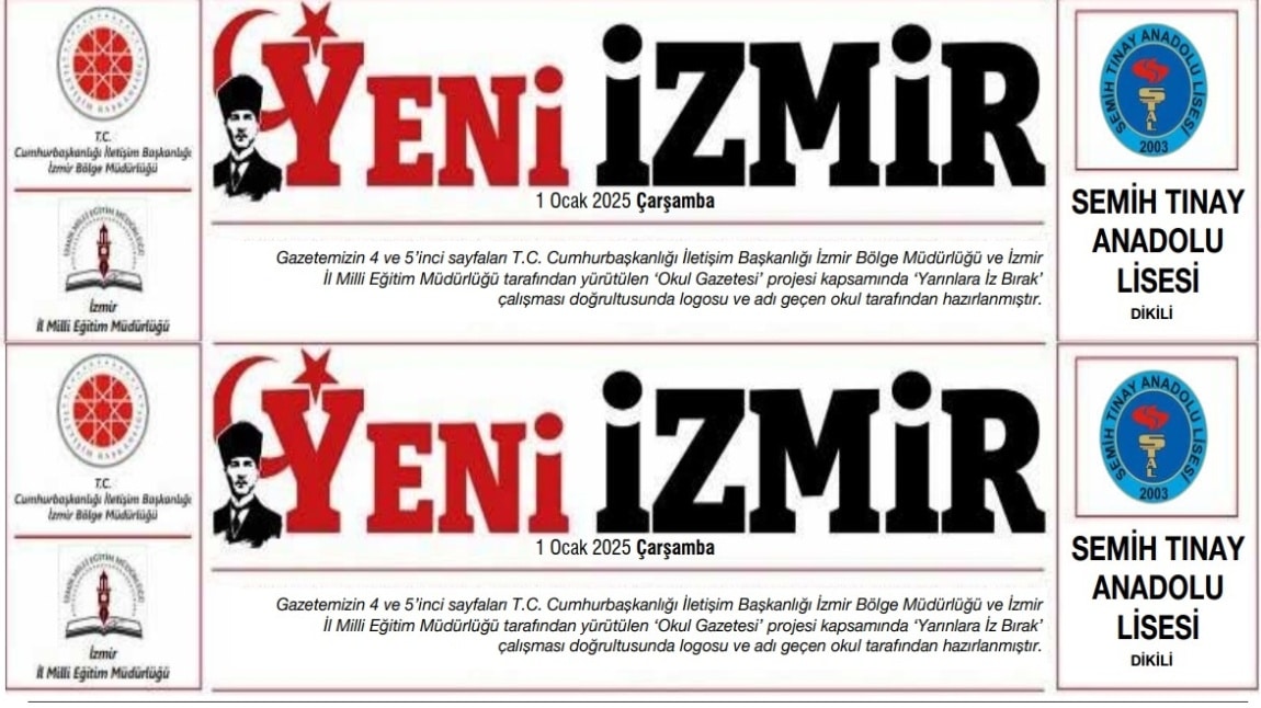 OKULUMUZ YENİ İZMİR GAZETESİNDE